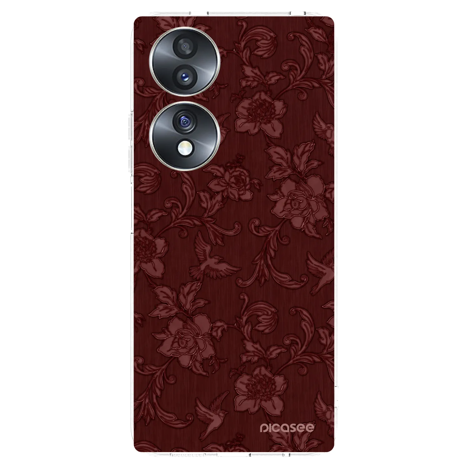 Picasee husă transparentă din silicon pentru Honor 70 - Red Elegance