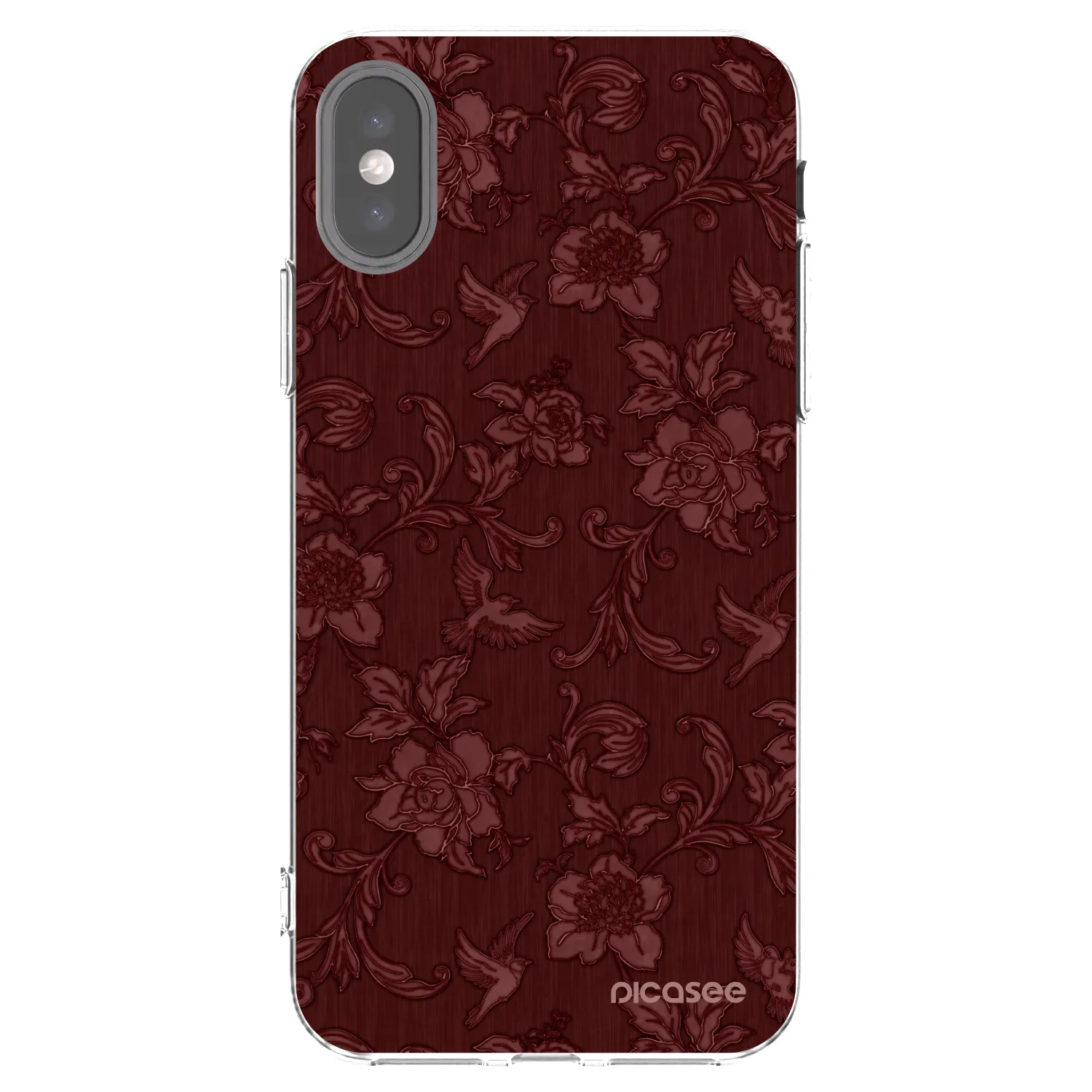 Picasee husă transparentă din silicon pentru Apple iPhone X/XS - Red Elegance