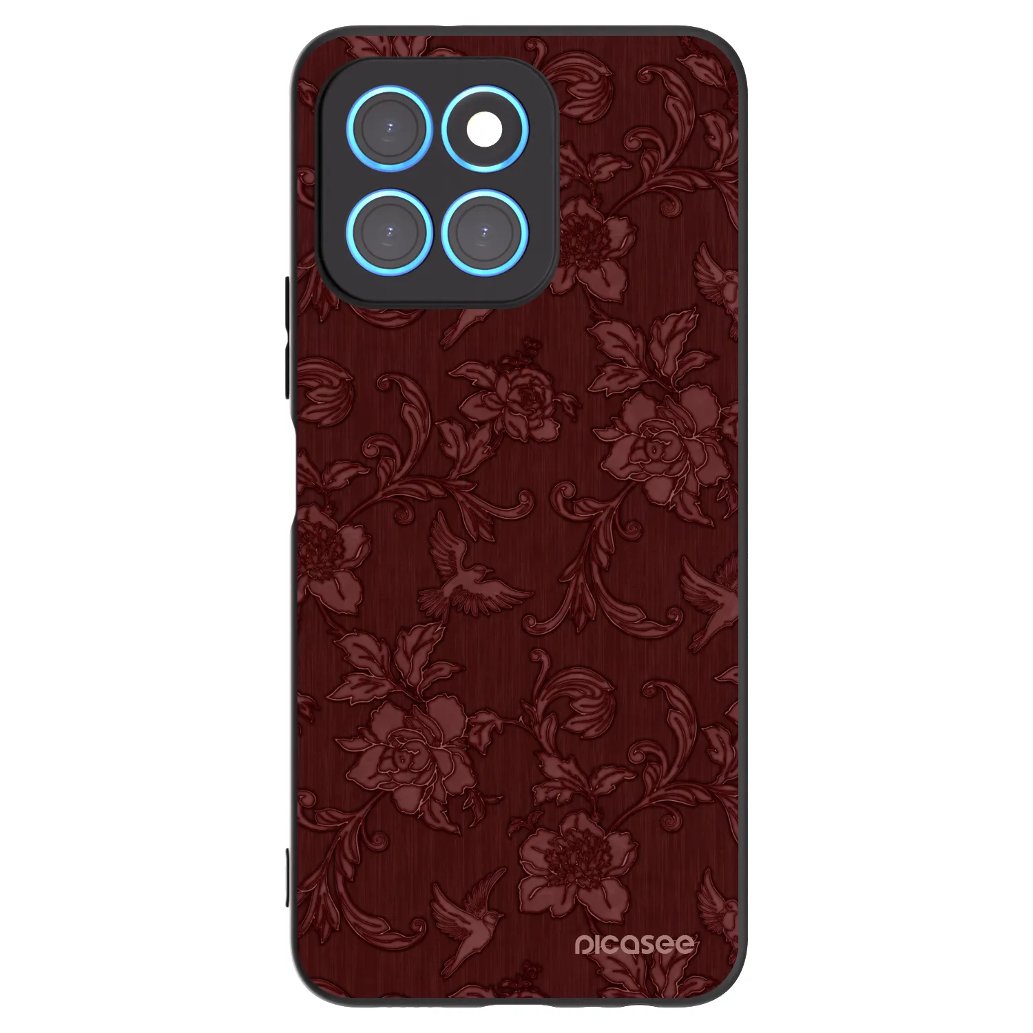 Picasee husă neagră din silicon pentru Honor X8 5G - Red Elegance