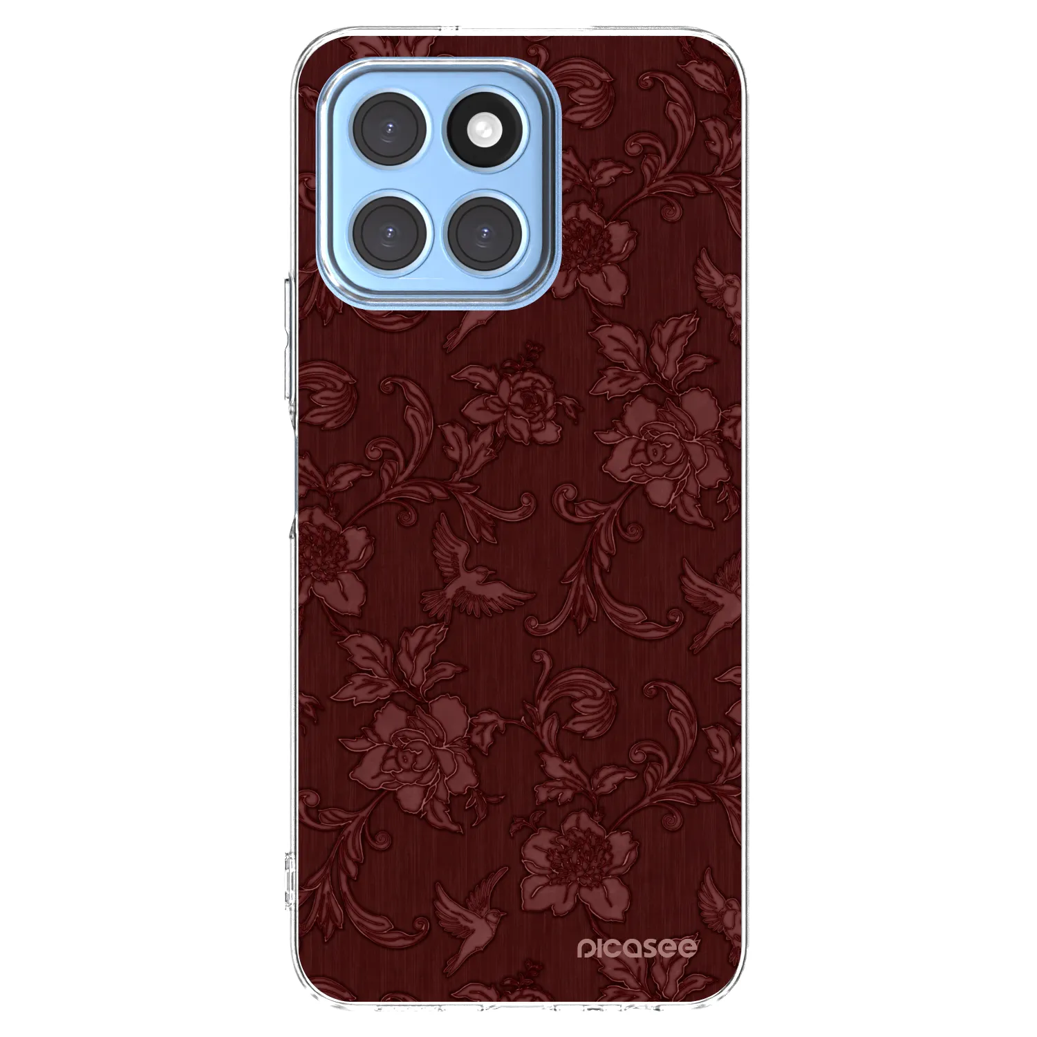 Picasee husă transparentă din silicon pentru Honor X8 5G - Red Elegance