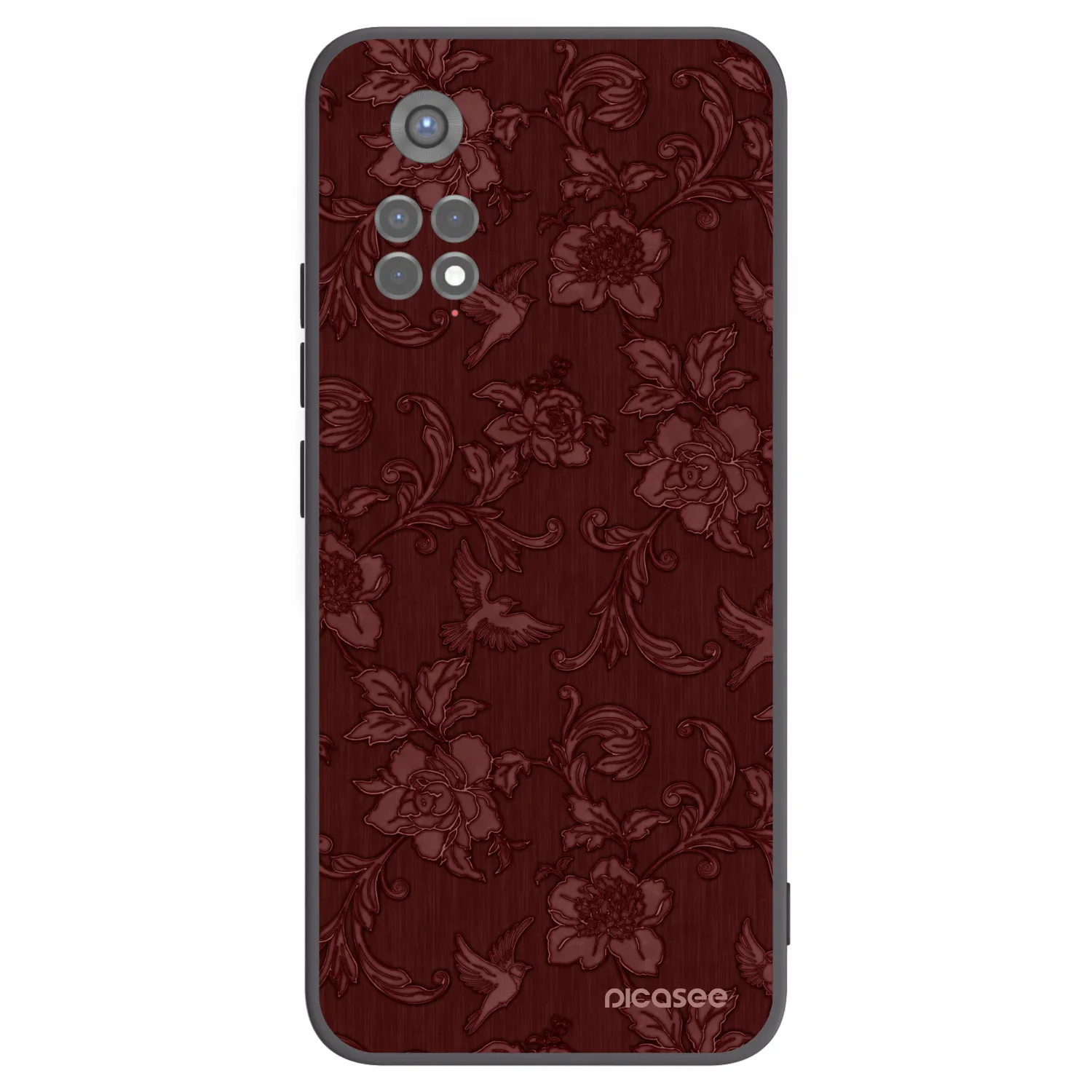 Picasee husă neagră din silicon pentru Xiaomi Redmi Note 11S 5G - Red Elegance