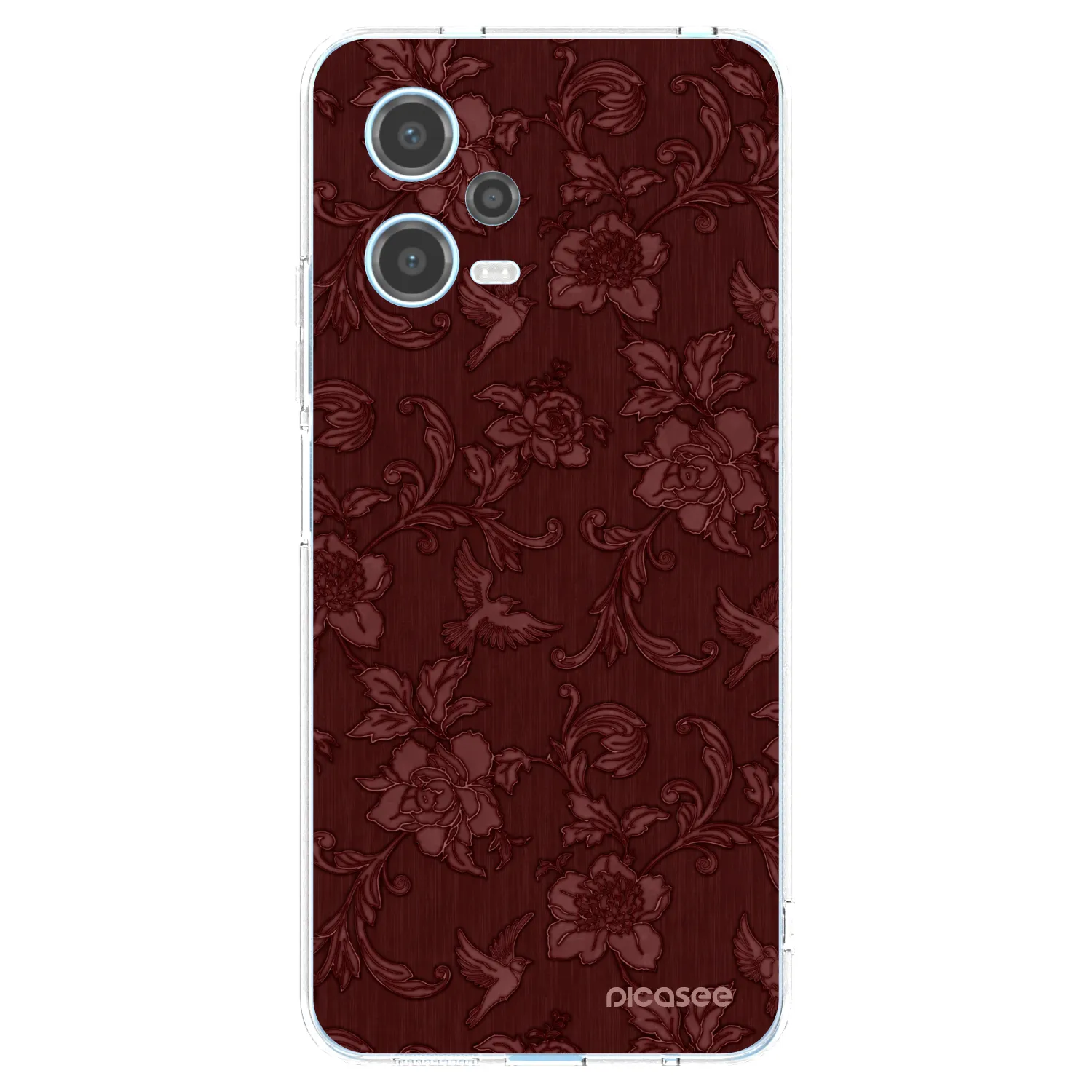 Picasee husă transparentă din silicon pentru Xiaomi Redmi Note 12 5G - Red Elegance