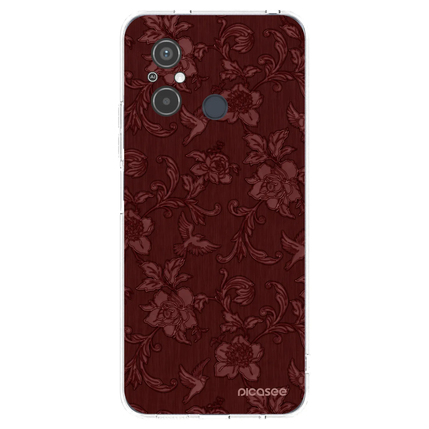 Picasee husă transparentă din silicon pentru Xiaomi Redmi 12C - Red Elegance
