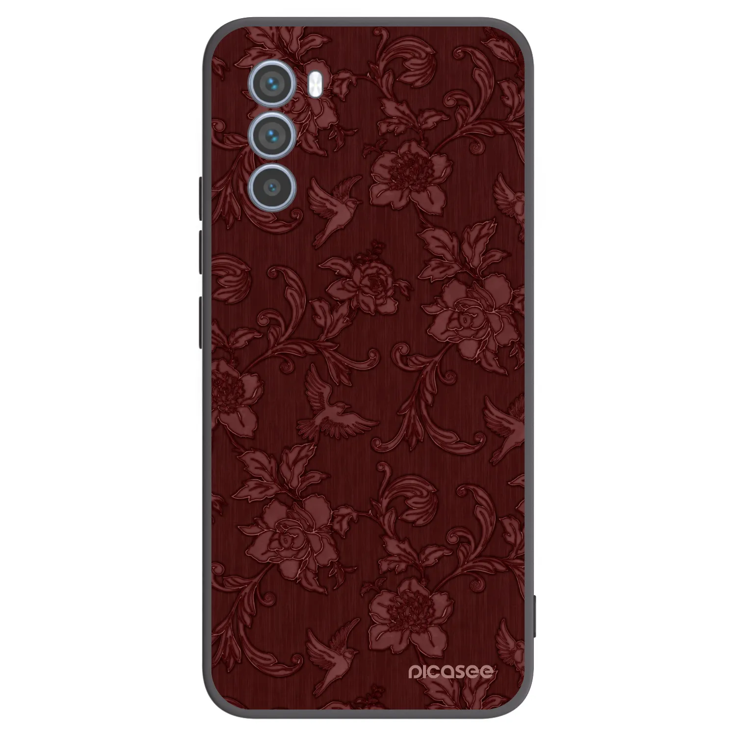 Picasee husă neagră din silicon pentru Motorola Moto G62 - Red Elegance