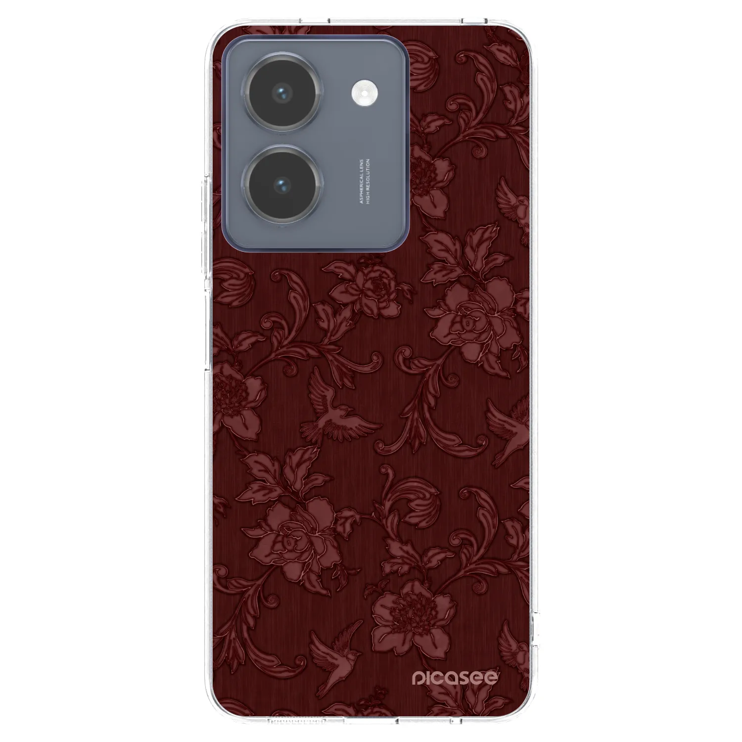 Picasee husă transparentă din silicon pentru Vivo Y36 4G - Red Elegance