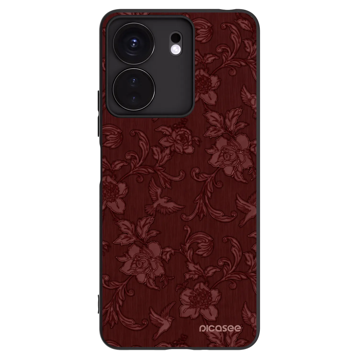 Picasee husă neagră din silicon pentru Xiaomi Redmi 13C 4G - Red Elegance