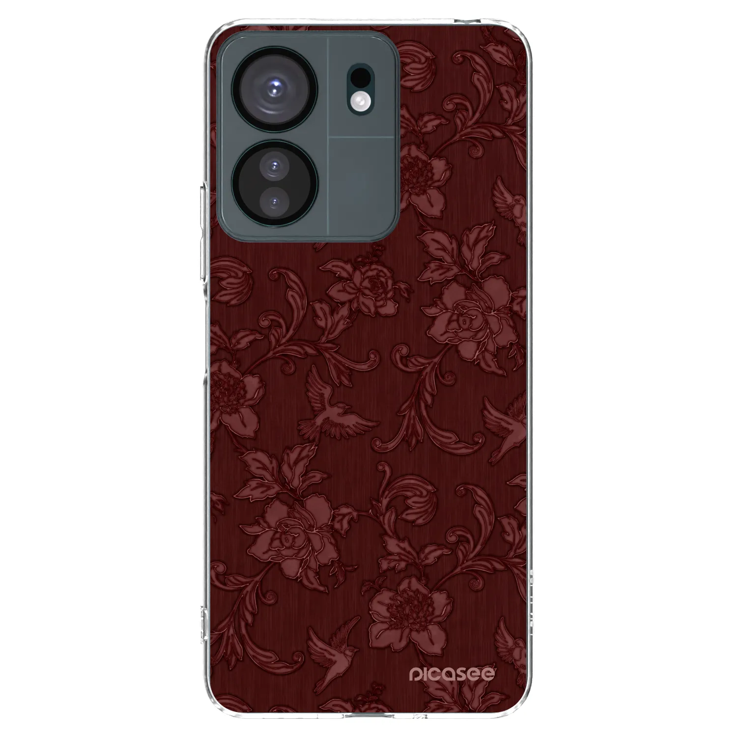 Picasee husă transparentă din silicon pentru Xiaomi Redmi 13C 4G - Red Elegance