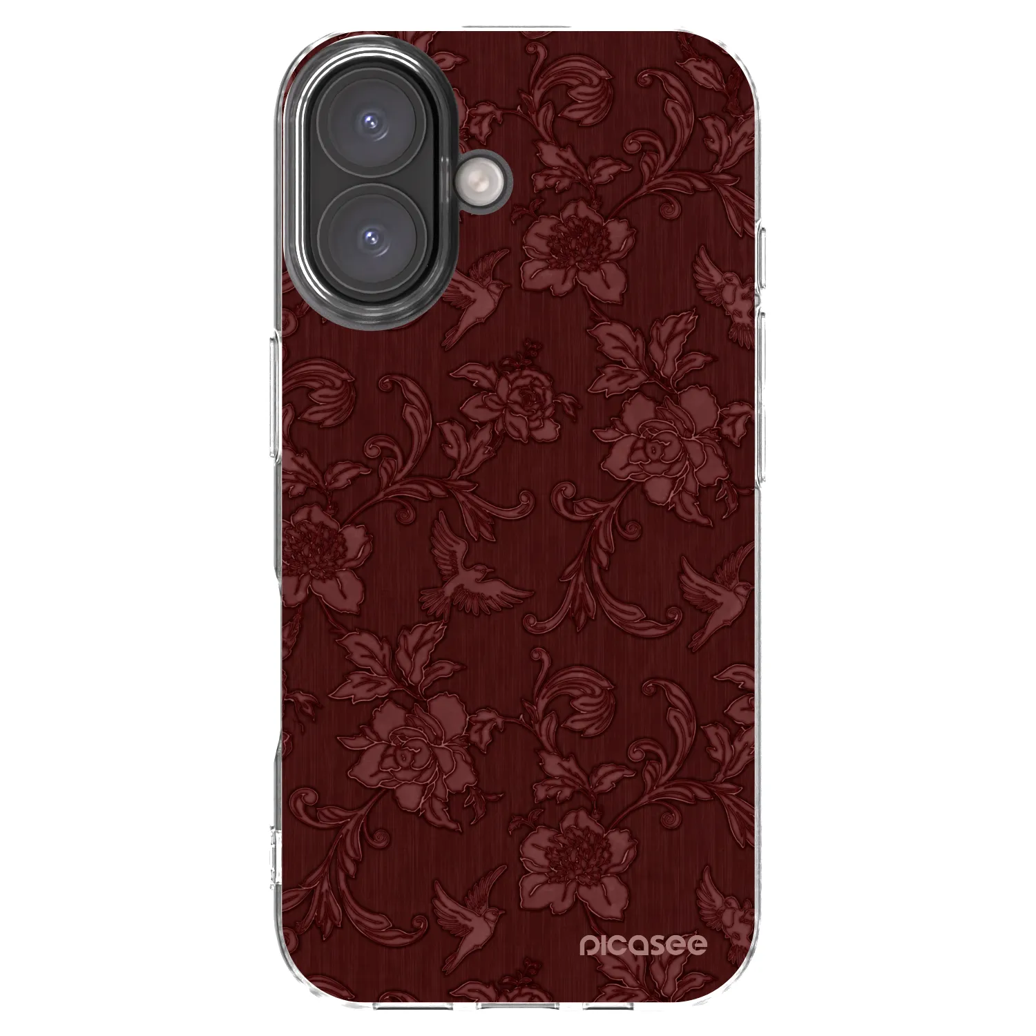 Picasee husă transparentă din silicon pentru Apple iPhone 16 - Red Elegance