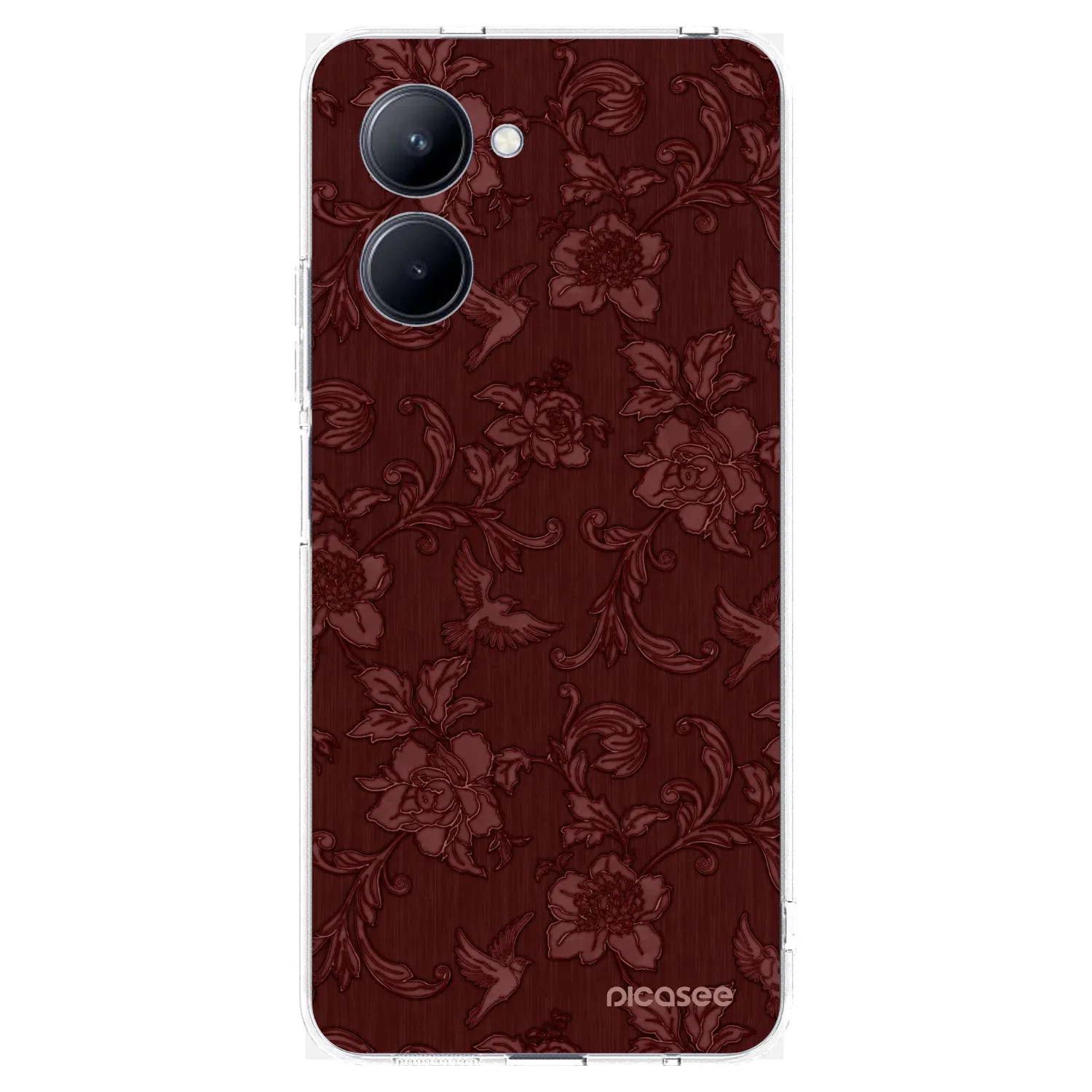 Picasee husă transparentă din silicon pentru Realme C33 (2023) - Red Elegance