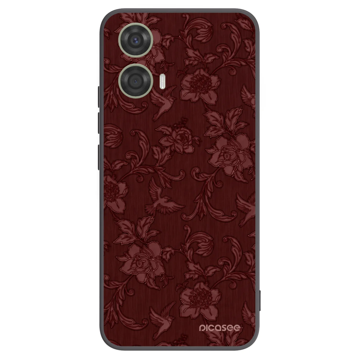 Picasee husă neagră din silicon pentru Motorola Moto G24 - Red Elegance