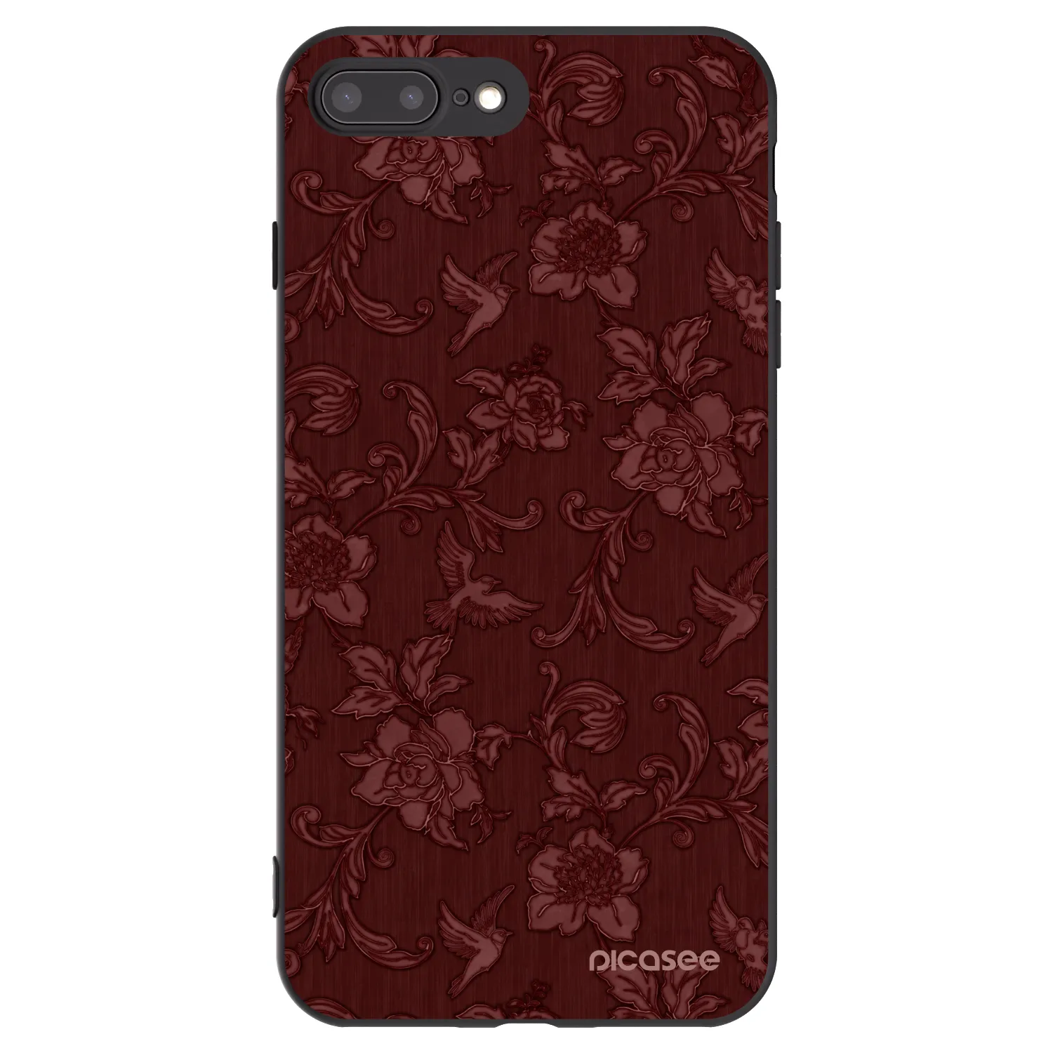Picasee husă neagră din silicon pentru Apple iPhone 8 Plus - Red Elegance
