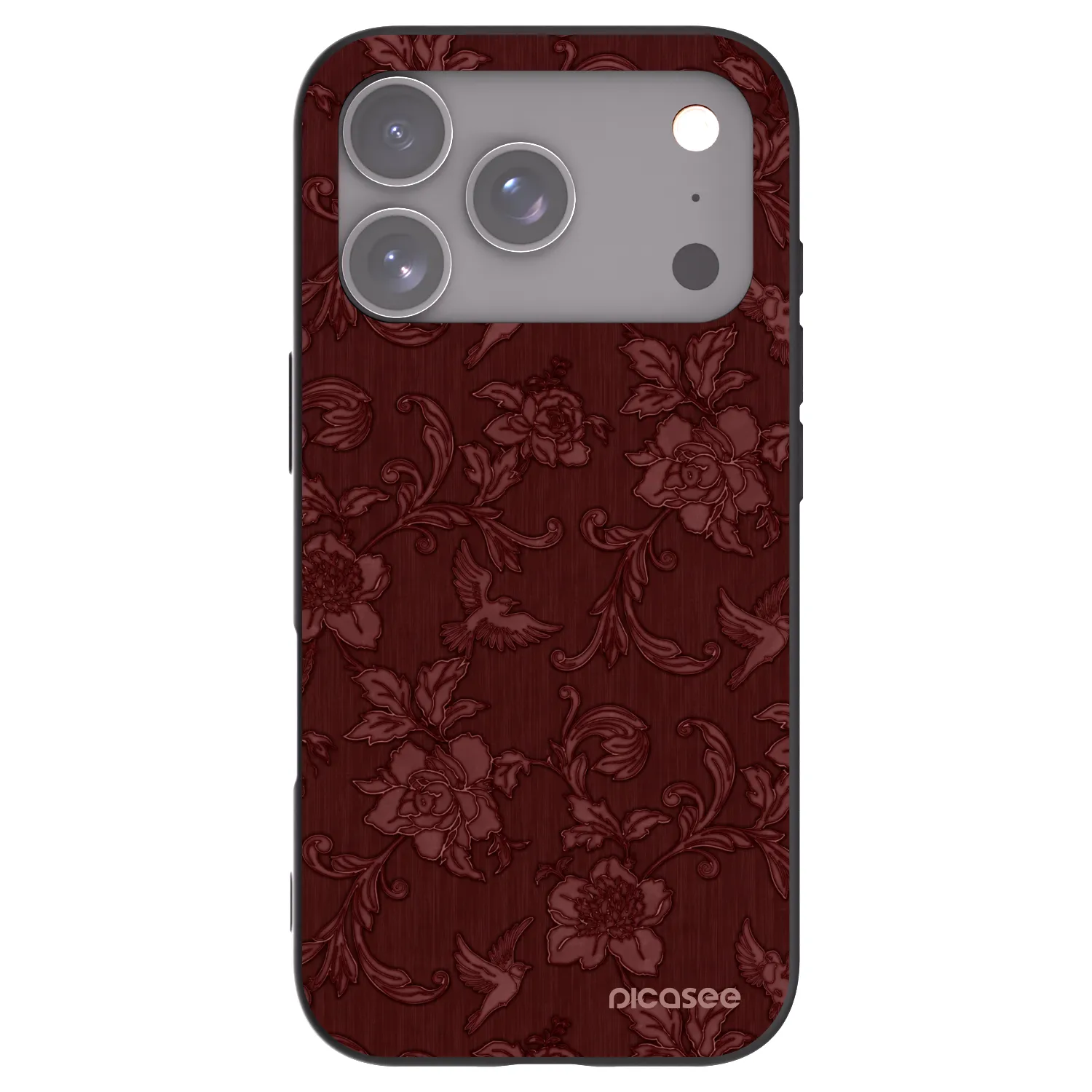 Picasee husă neagră din silicon pentru Apple iPhone 17 Pro - Red Elegance