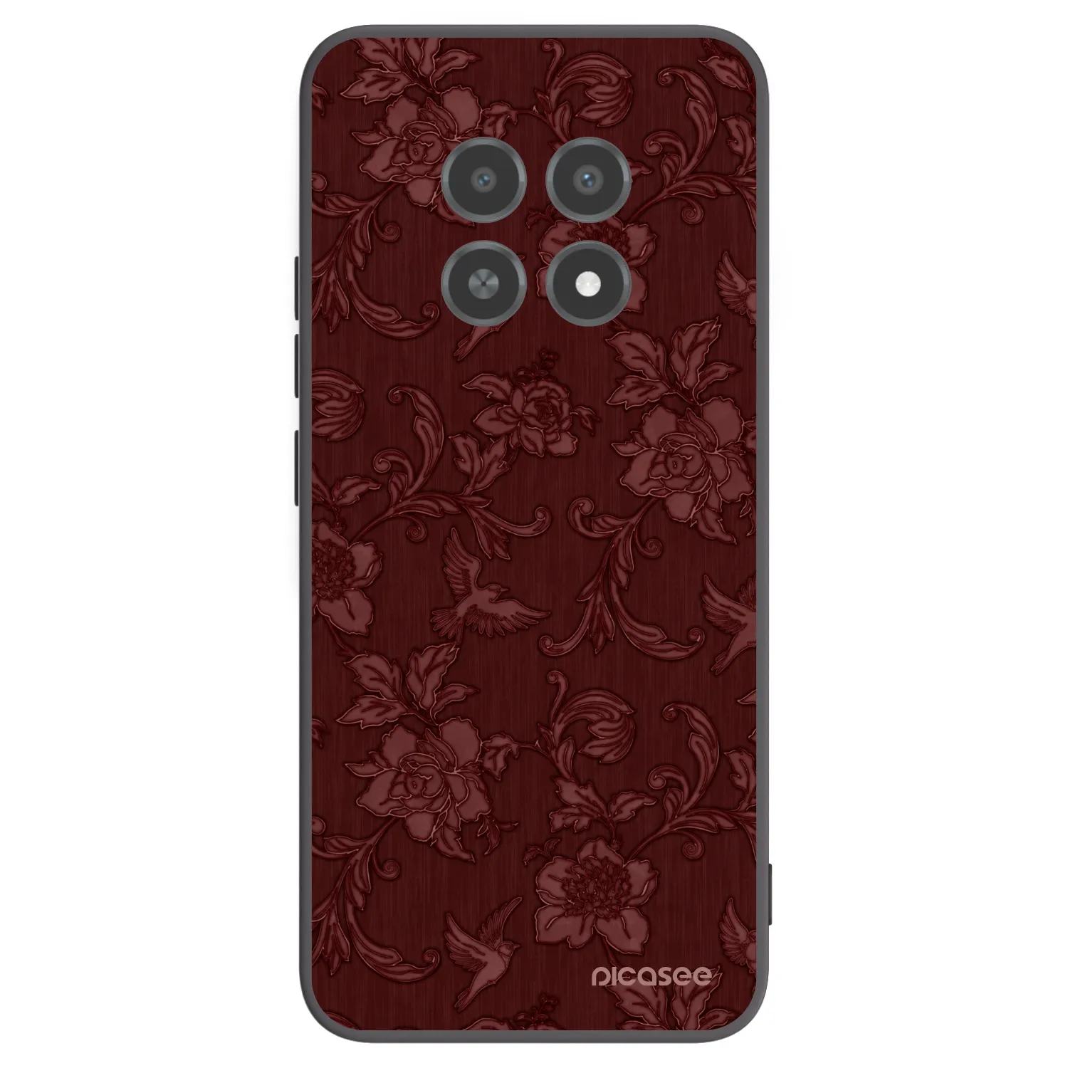 Picasee husă neagră din silicon pentru Realme 12X - Red Elegance