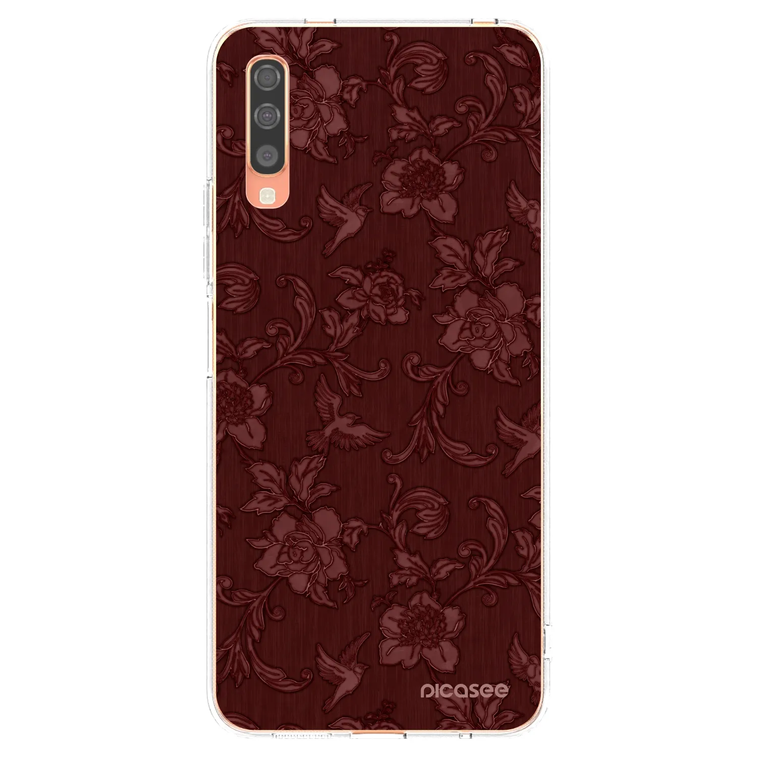 Picasee husă transparentă din silicon pentru Samsung Galaxy A70 A705F - Red Elegance