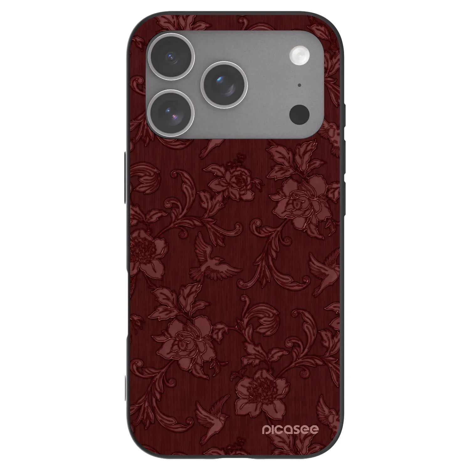 Picasee husă neagră din silicon pentru Apple iPhone 18 Pro - Red Elegance