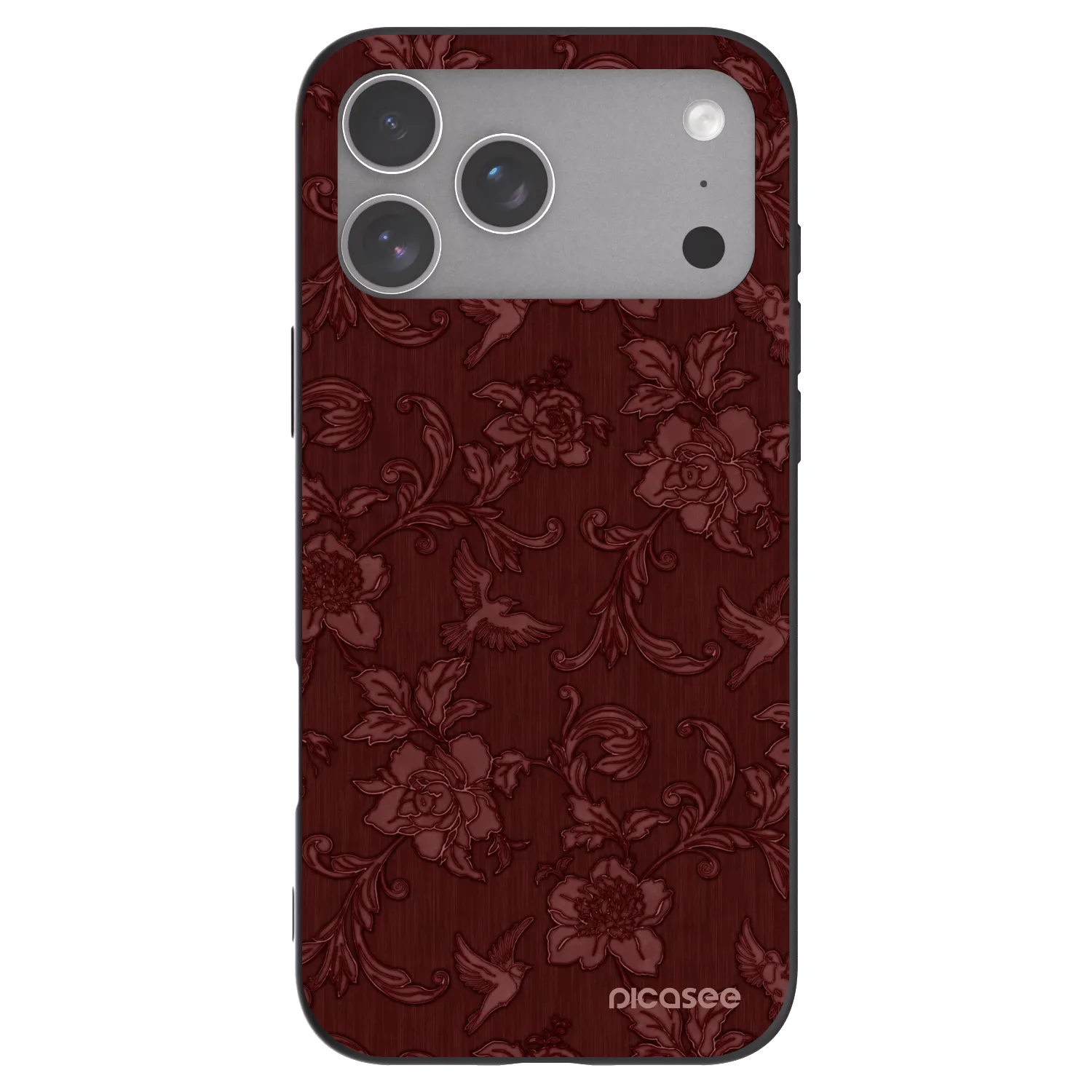 Picasee husă neagră din silicon pentru Apple iPhone 18 Pro Max - Red Elegance