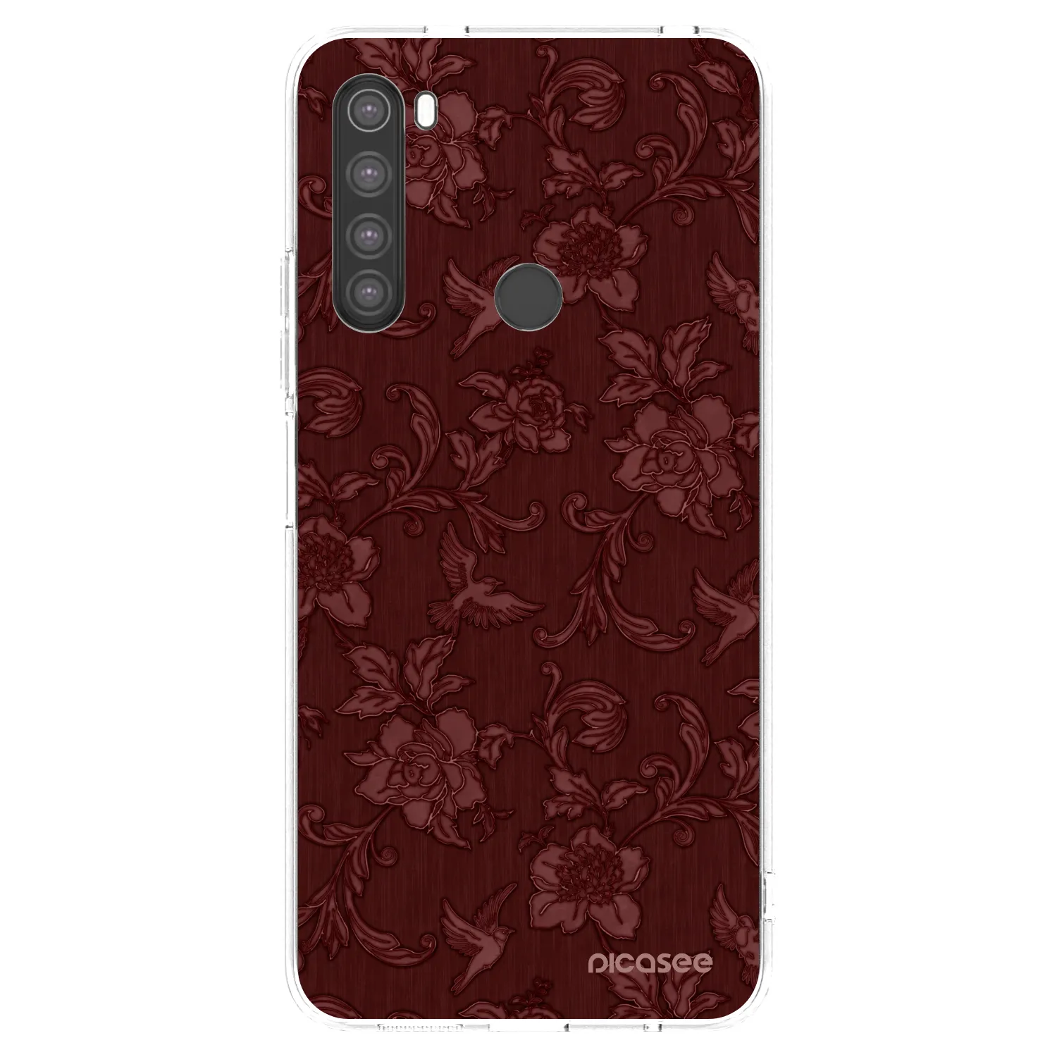 Picasee husă transparentă din silicon pentru Xiaomi Redmi Note 8 - Red Elegance