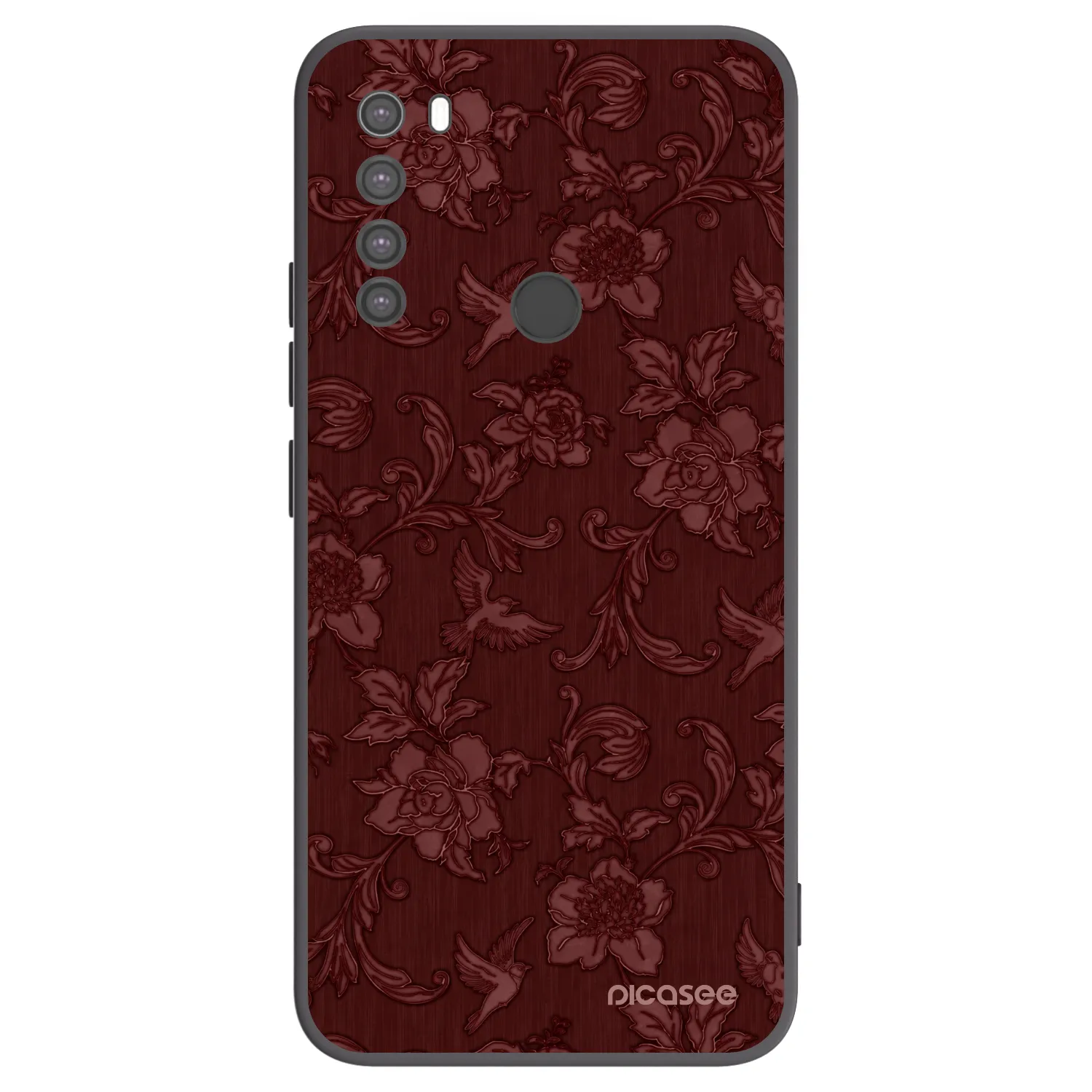 Picasee husă neagră din silicon pentru Xiaomi Redmi Note 8 - Red Elegance