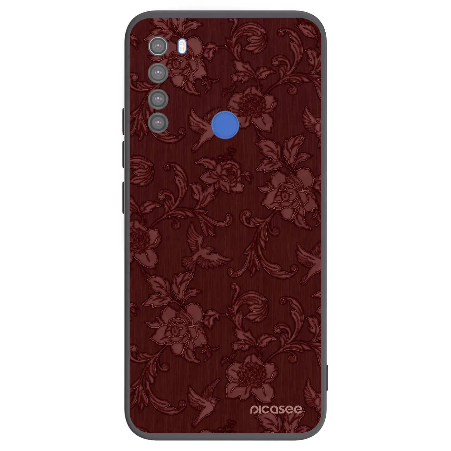 Picasee husă neagră din silicon pentru Xiaomi Redmi Note 8T - Red Elegance