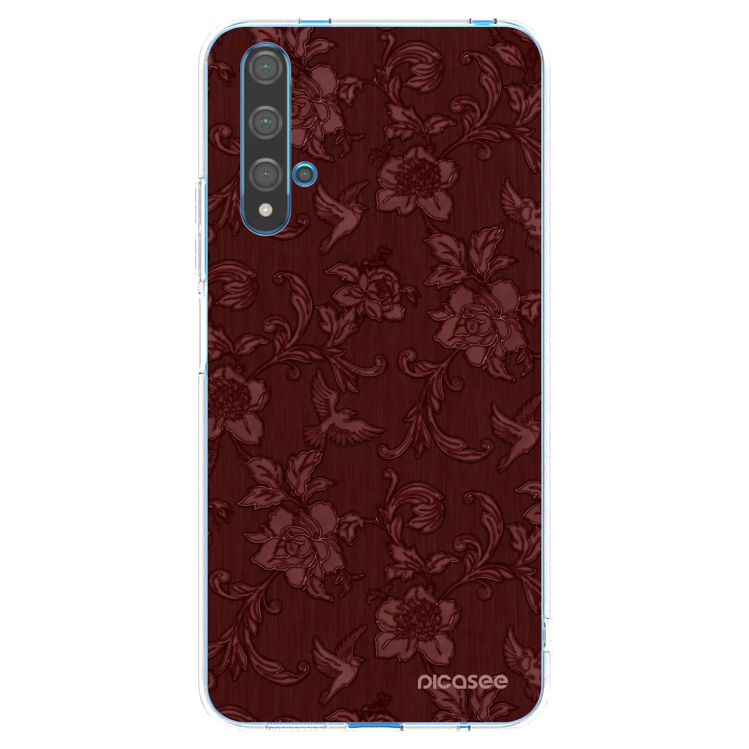 Picasee husă transparentă din silicon pentru Huawei Nova 5T - Red Elegance