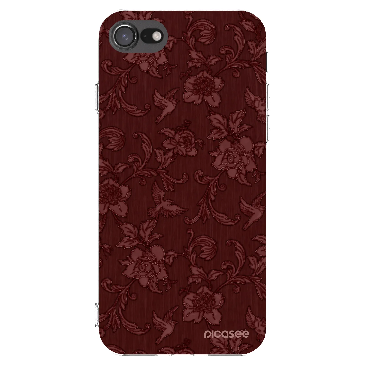 Picasee husă transparentă din silicon pentru Apple iPhone SE 2020 - Red Elegance