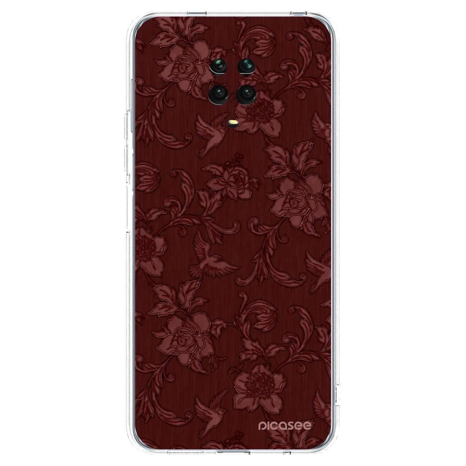 Picasee husă transparentă din silicon pentru Xiaomi Redmi Note 9S - Red Elegance