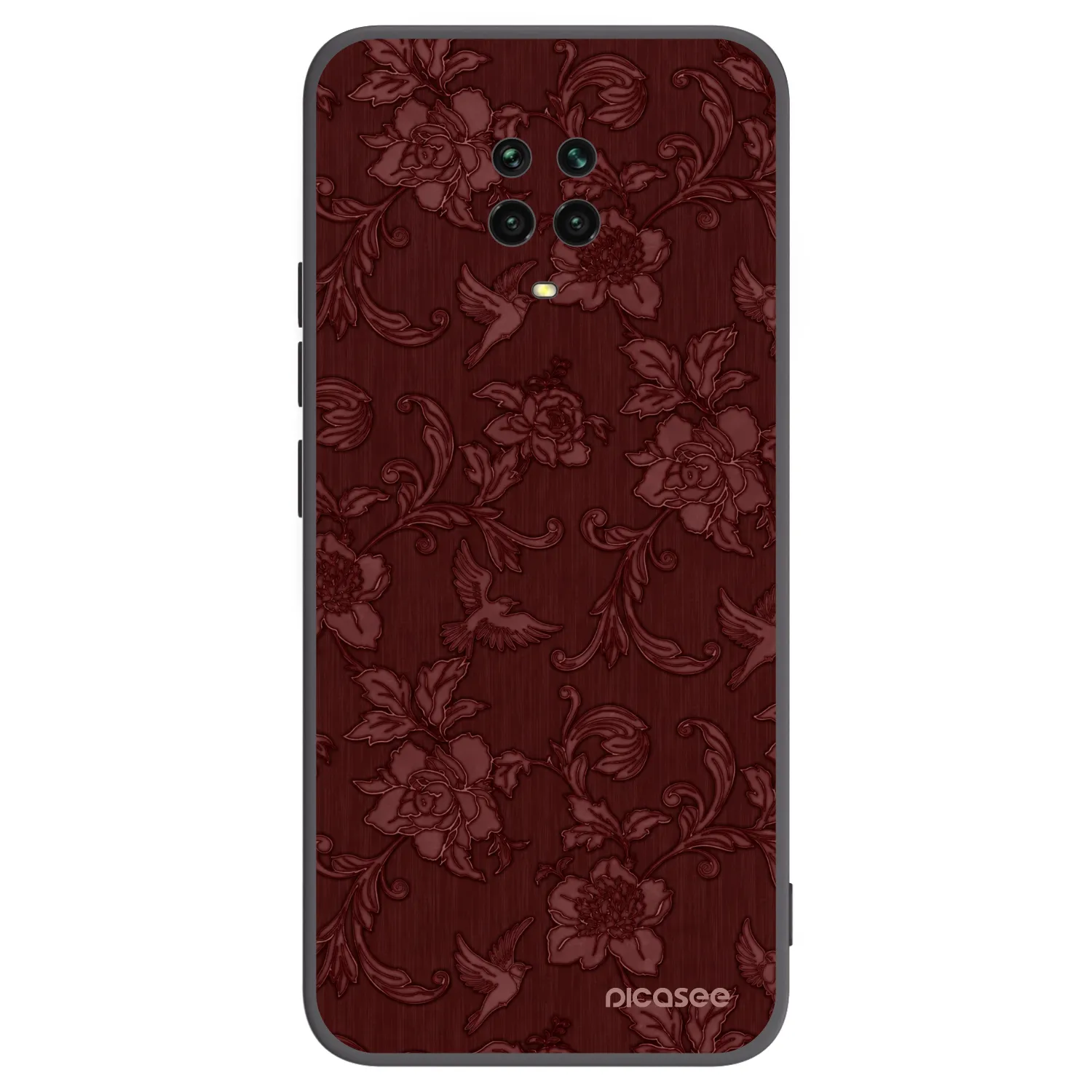 Picasee husă neagră din silicon pentru Xiaomi Redmi Note 9S - Red Elegance