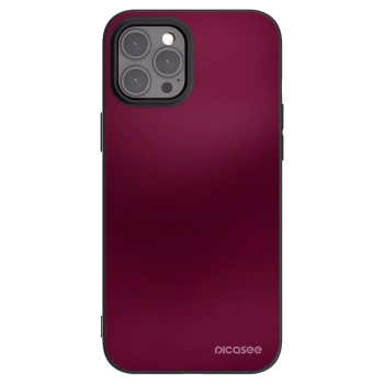 Picasee husă neagră din silicon pentru Apple iPhone 12 Pro Max - Velvet Bordeaux