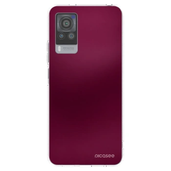 Picasee husă transparentă din silicon pentru Vivo X60 Pro 5G - Velvet Bordeaux