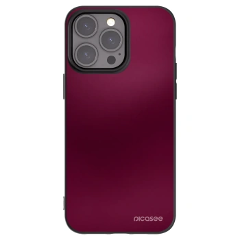 Picasee husă neagră din silicon pentru Apple iPhone 15 Pro Max - Velvet Bordeaux