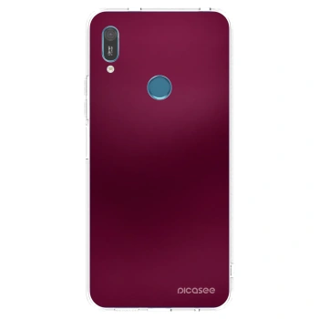 Picasee husă transparentă din silicon pentru Huawei Y6 2019 - Velvet Bordeaux
