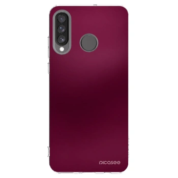 Picasee husă transparentă din silicon pentru Huawei P30 Lite - Velvet Bordeaux