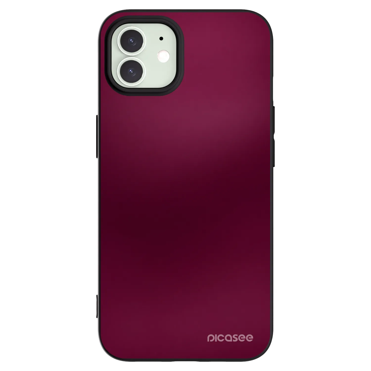 Picasee husă neagră din silicon pentru Apple iPhone 12 - Velvet Bordeaux