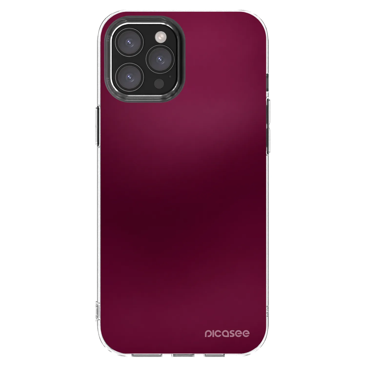 Picasee husă transparentă din silicon pentru Apple iPhone 12 Pro Max - Velvet Bordeaux