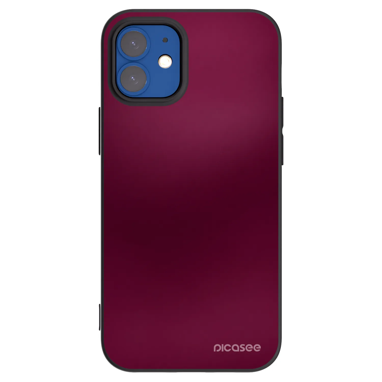 Picasee husă neagră din silicon pentru Apple iPhone 12 mini - Velvet Bordeaux