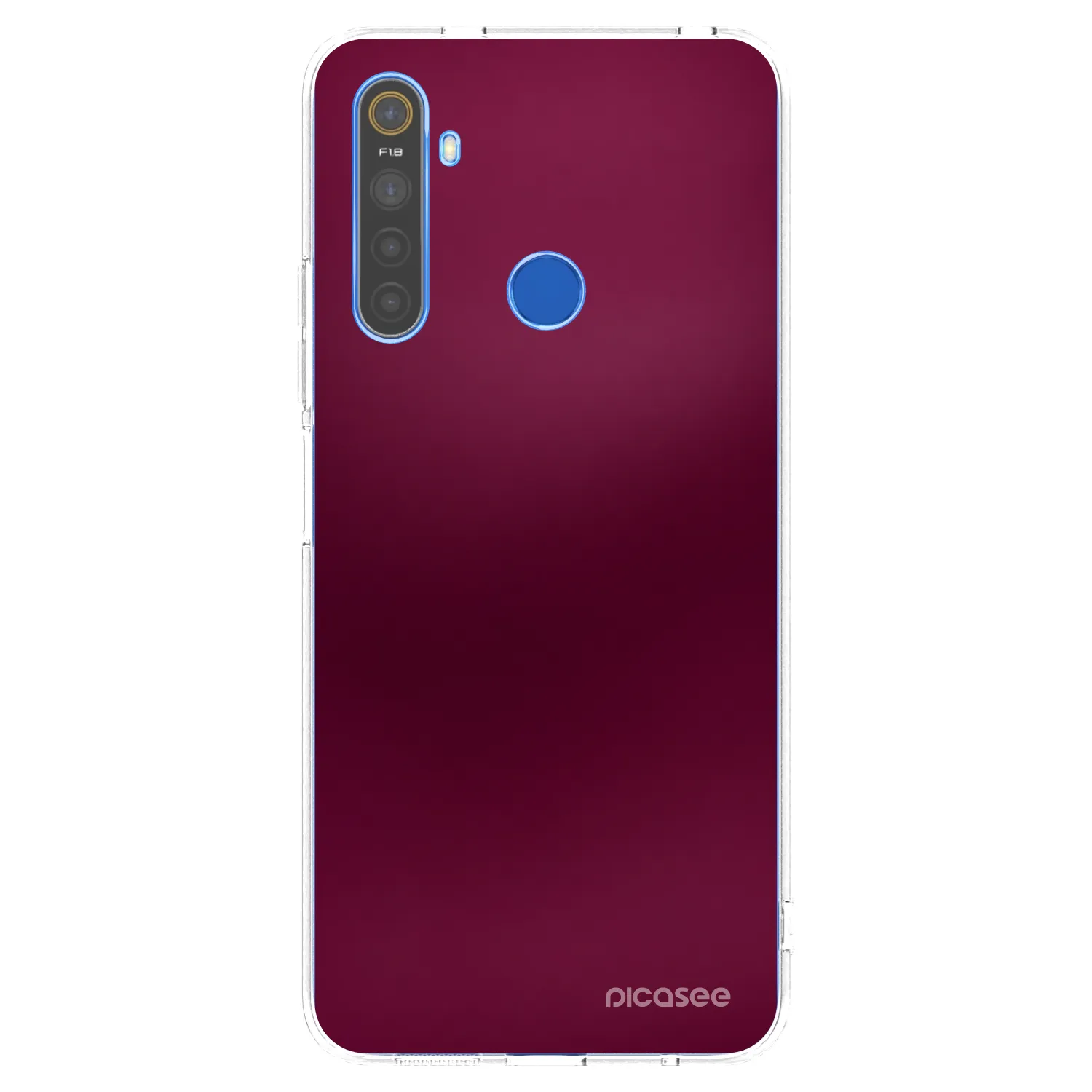 Picasee husă transparentă din silicon pentru Realme 5 - Velvet Bordeaux