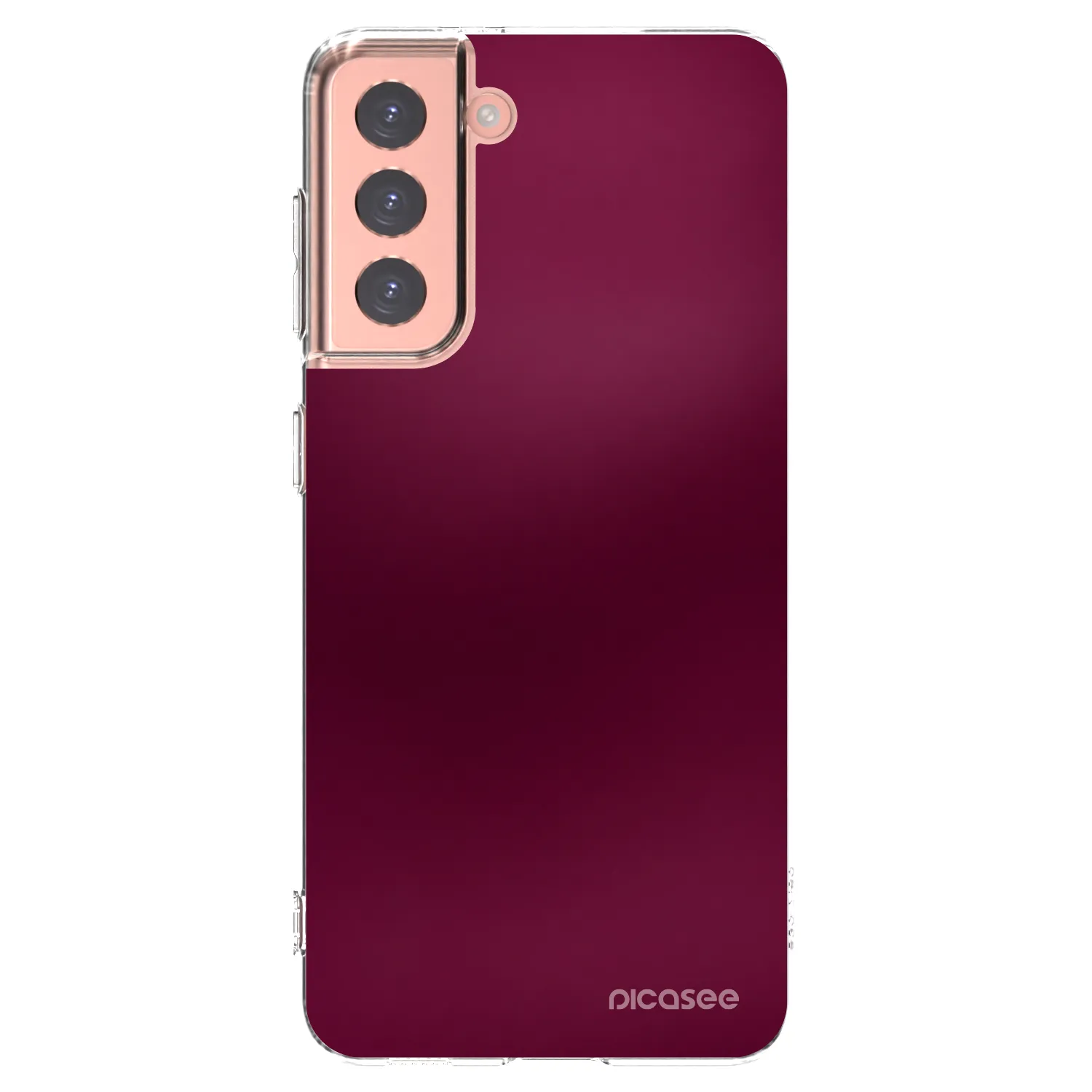 Picasee husă transparentă din silicon pentru Samsung Galaxy S21 5G G991B - Velvet Bordeaux