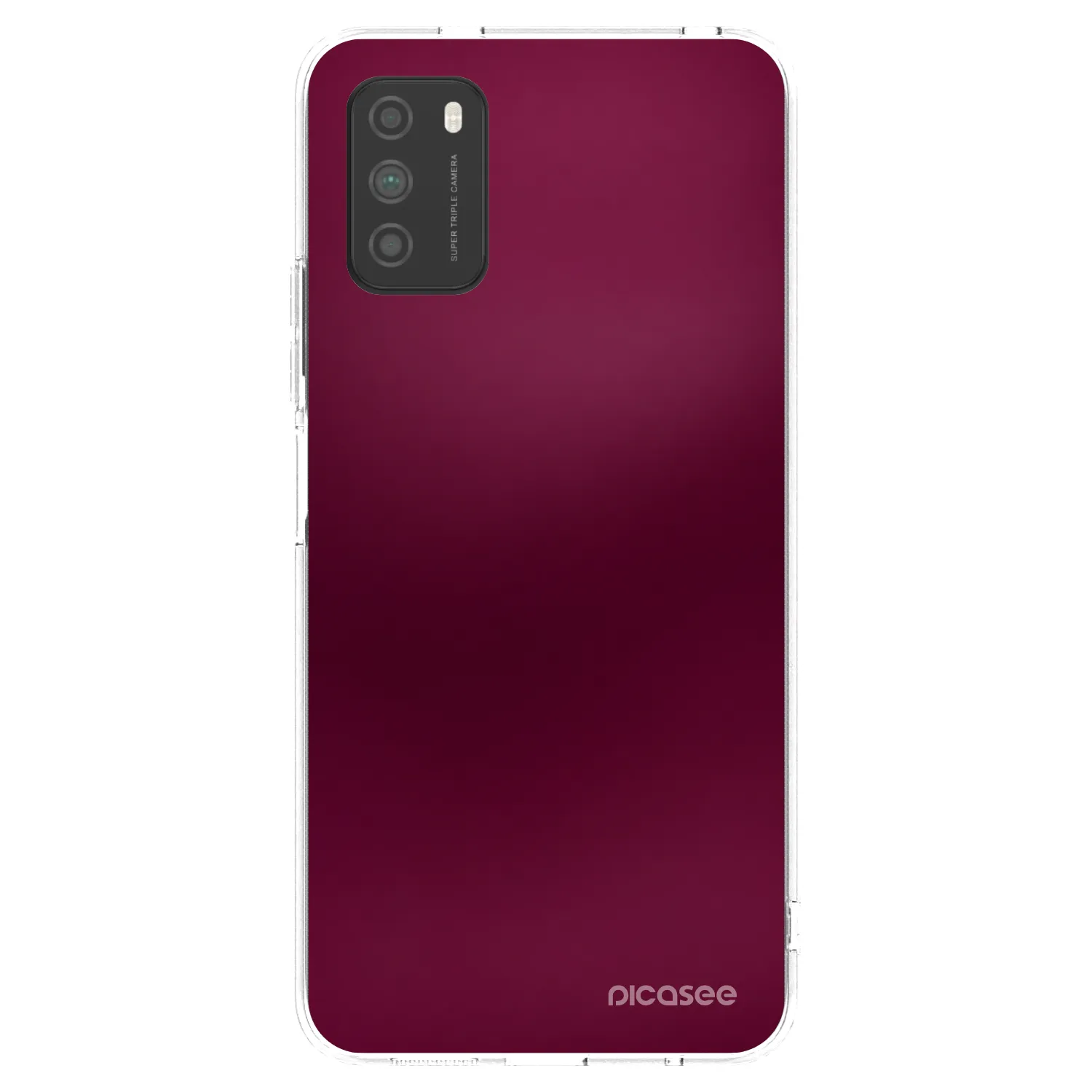 Picasee husă transparentă din silicon pentru Xiaomi Poco M3 - Velvet Bordeaux