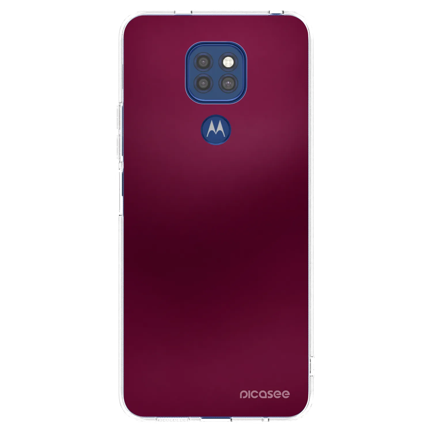 Picasee husă transparentă din silicon pentru Motorola Moto G9 Play - Velvet Bordeaux
