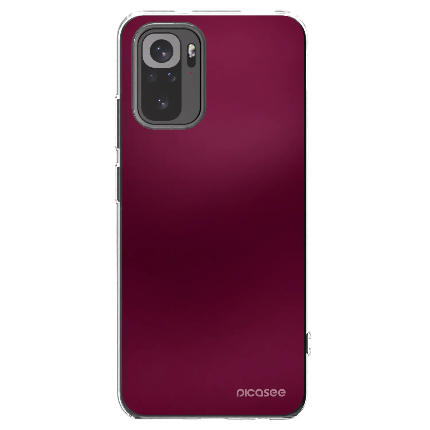 Picasee husă transparentă din silicon pentru Xiaomi Redmi Note 10 - Velvet Bordeaux