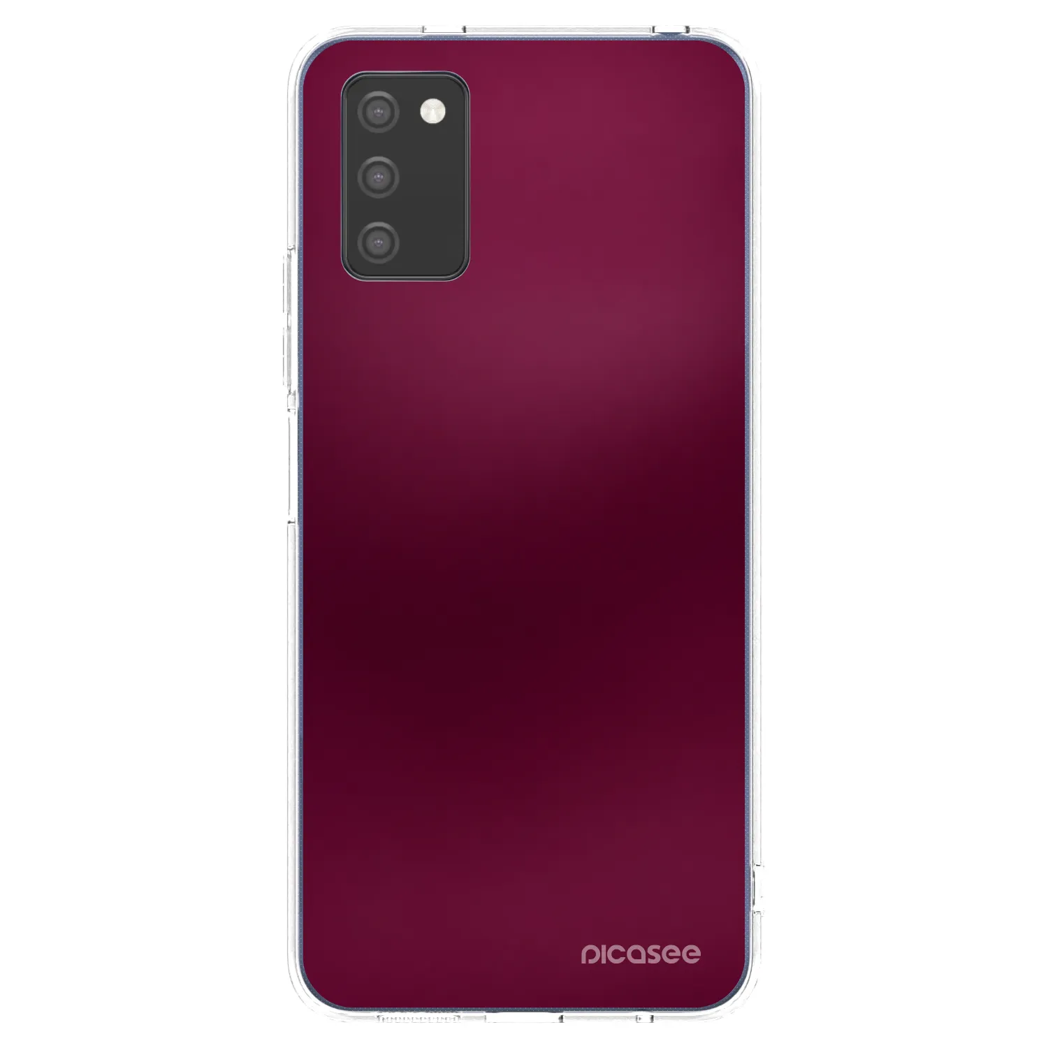 Picasee husă transparentă din silicon pentru Samsung Galaxy A02s A025G - Velvet Bordeaux