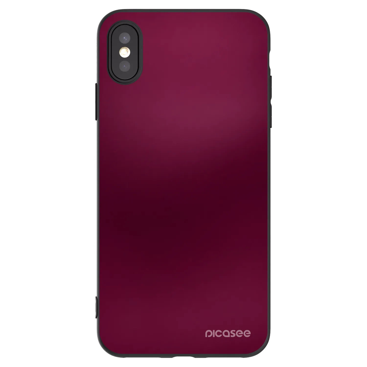 Picasee husă neagră din silicon pentru Apple iPhone XS Max - Velvet Bordeaux
