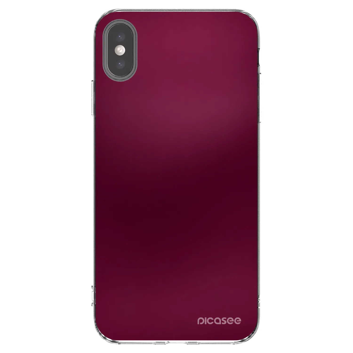 Picasee husă transparentă din silicon pentru Apple iPhone XS Max - Velvet Bordeaux