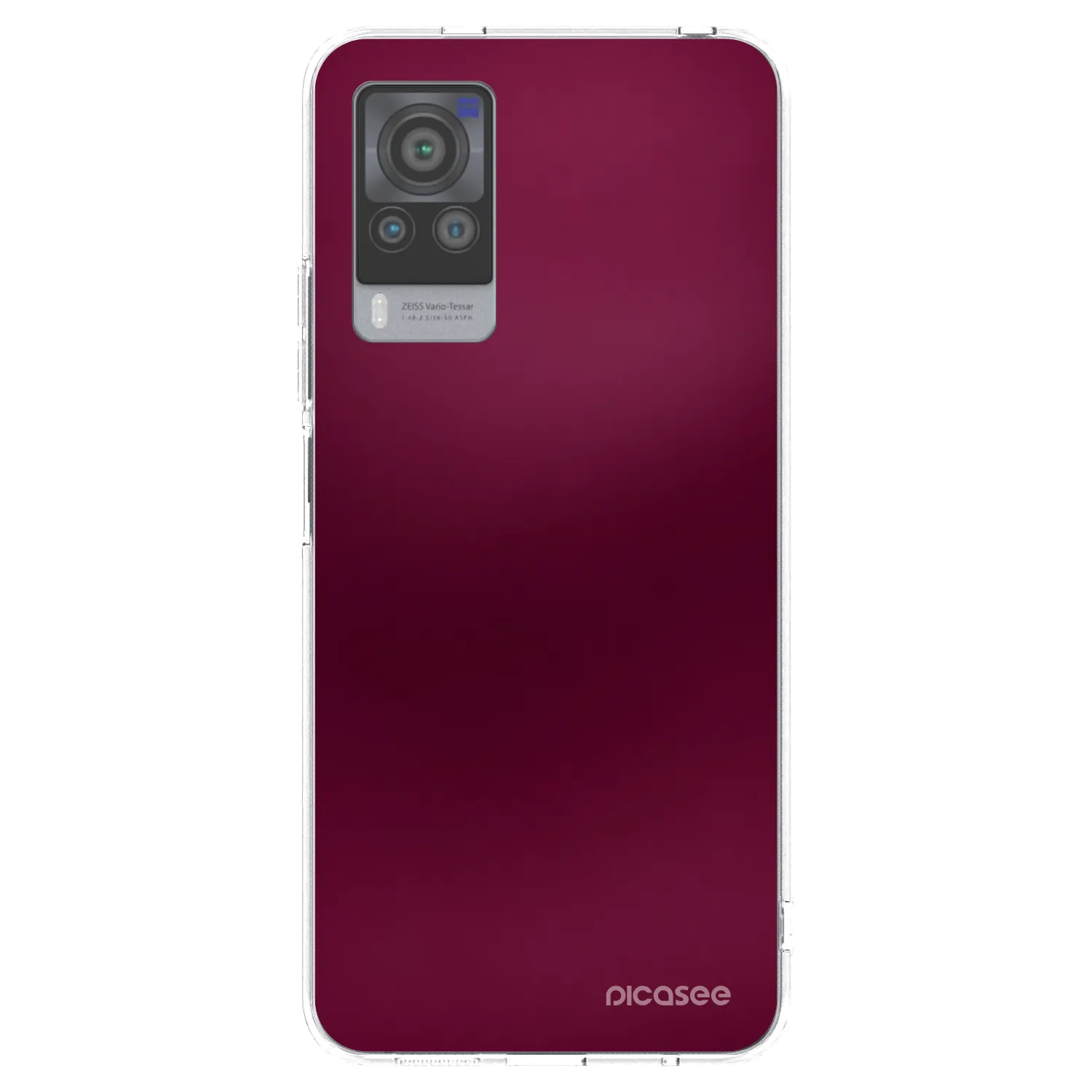 Picasee husă transparentă din silicon pentru Vivo X60 Pro 5G - Velvet Bordeaux