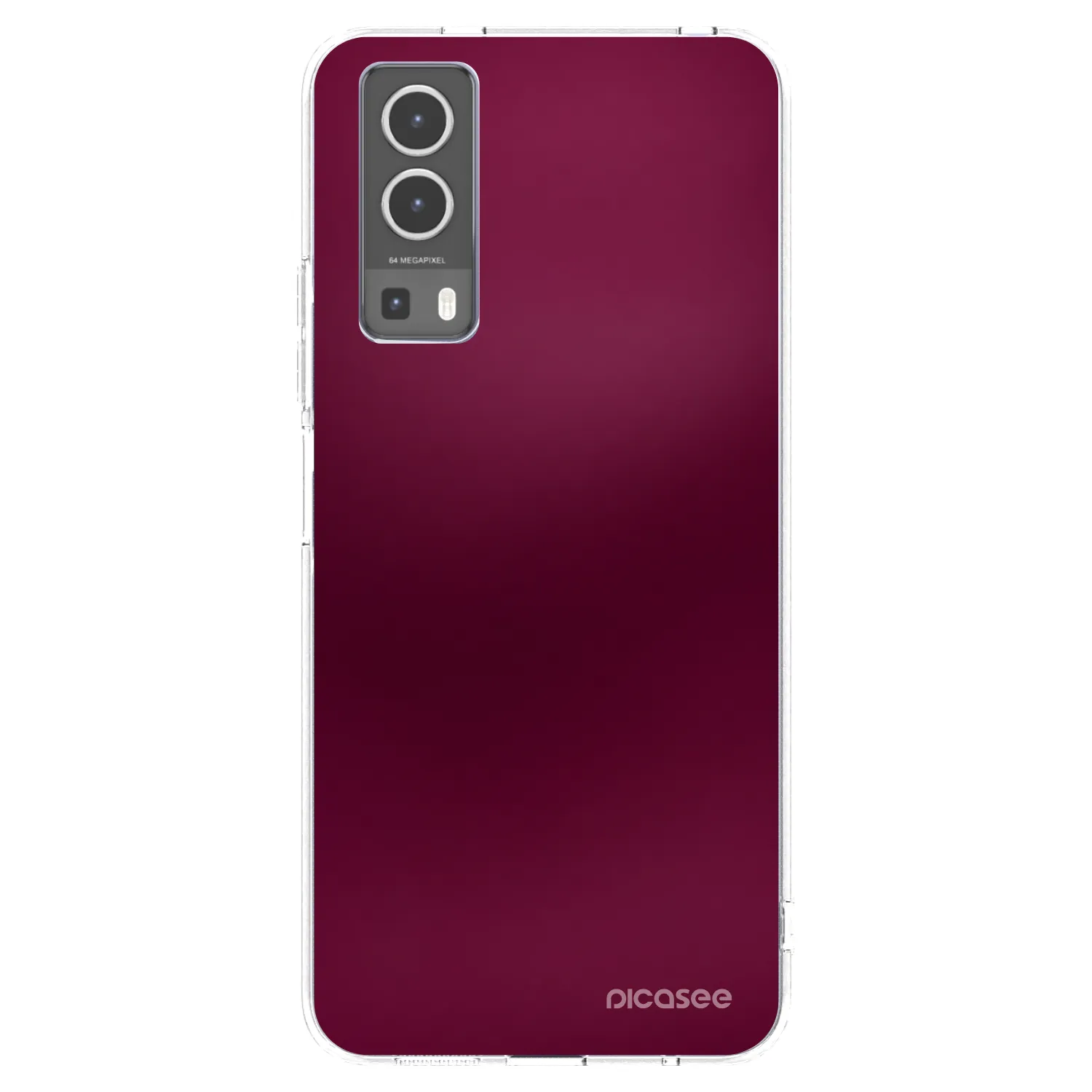Picasee husă transparentă din silicon pentru Vivo Y72 5G - Velvet Bordeaux