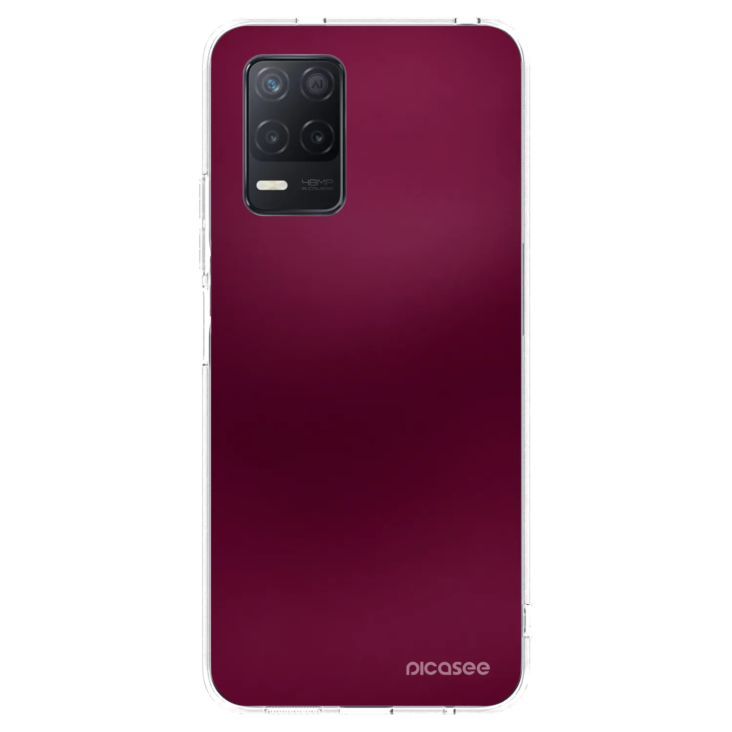 Picasee husă transparentă din silicon pentru Realme 8 5G - Velvet Bordeaux