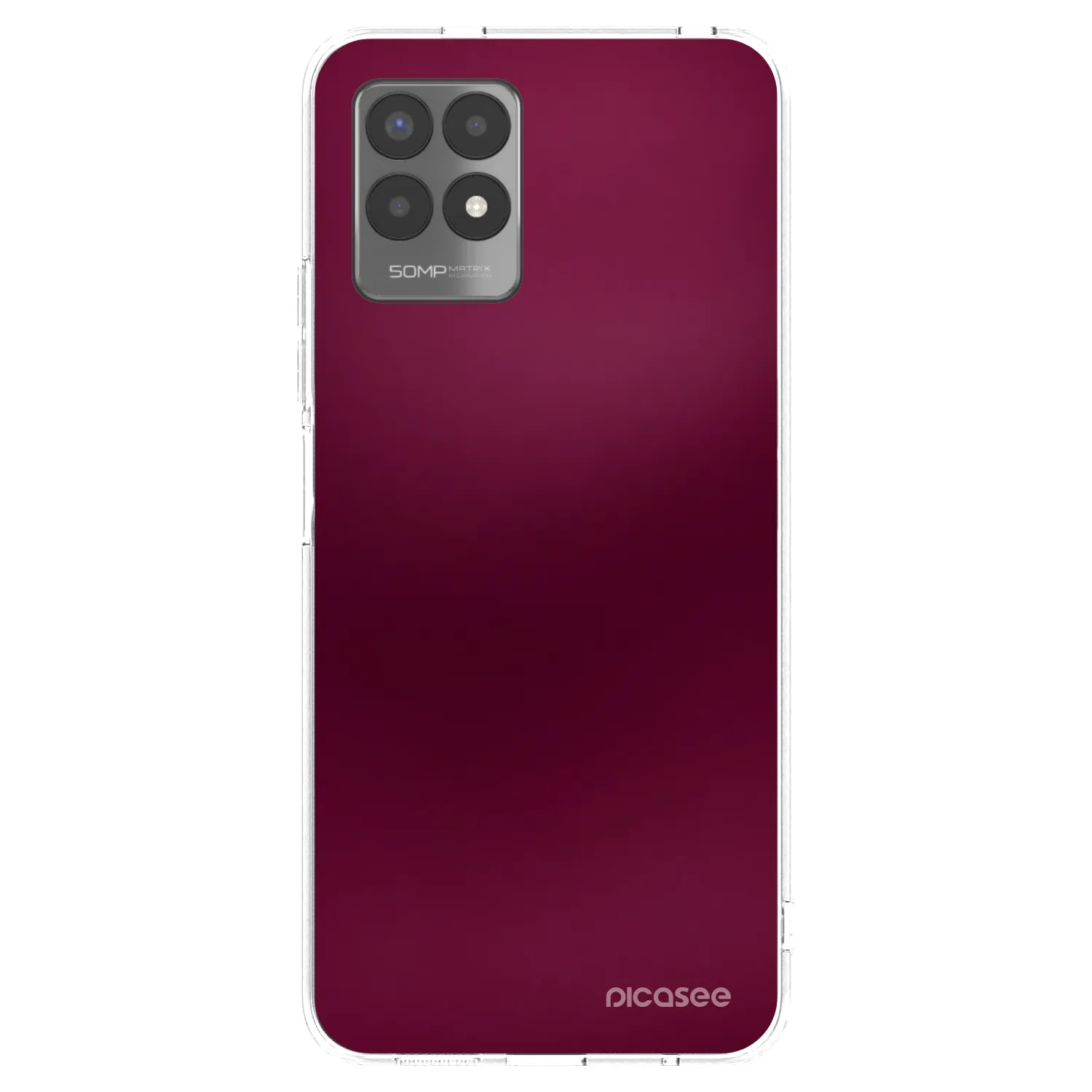 Picasee husă transparentă din silicon pentru Realme 8i - Velvet Bordeaux