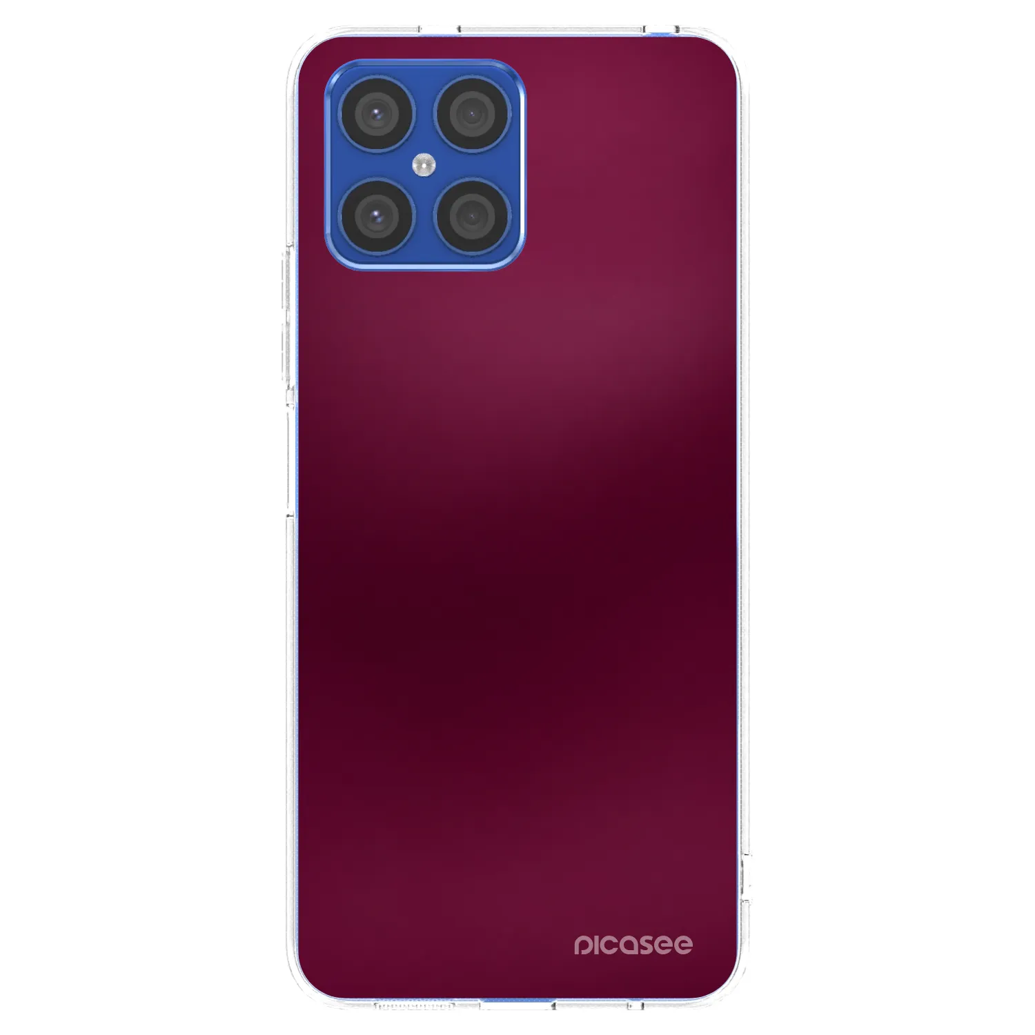 Picasee husă transparentă din silicon pentru Honor X8 4G - Velvet Bordeaux