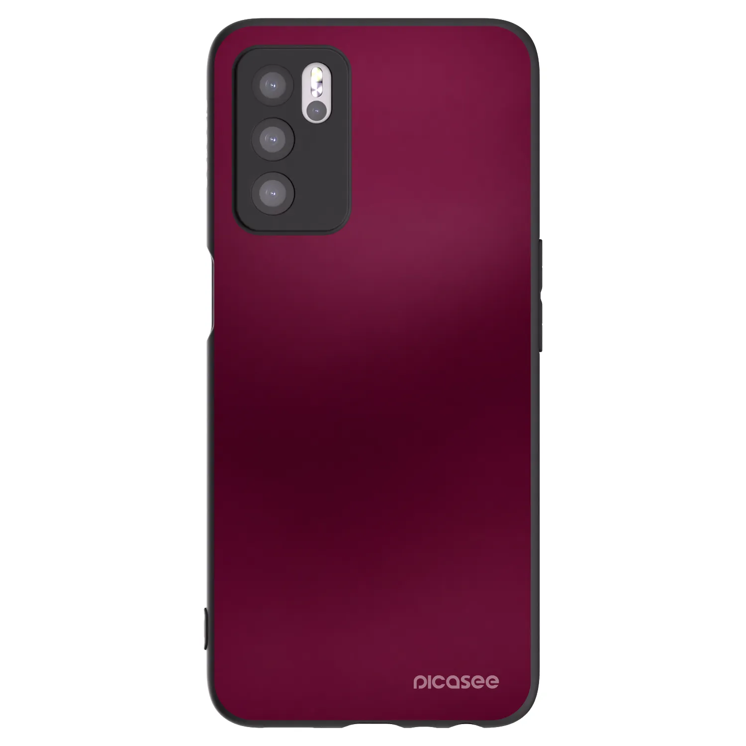 Picasee husă neagră din silicon pentru OPPO A16 - Velvet Bordeaux