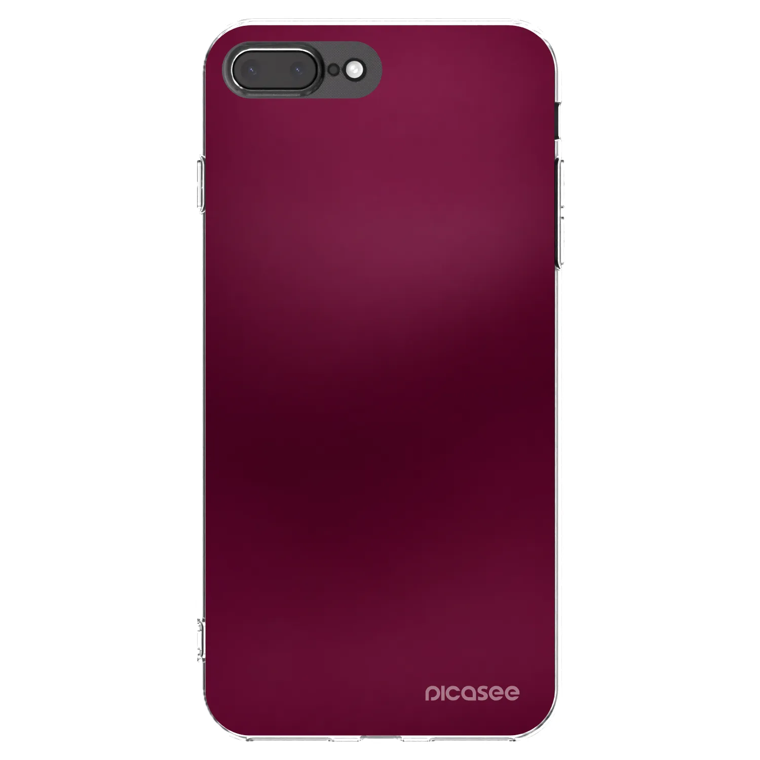 Picasee husă transparentă din silicon pentru Apple iPhone 8 Plus - Velvet Bordeaux